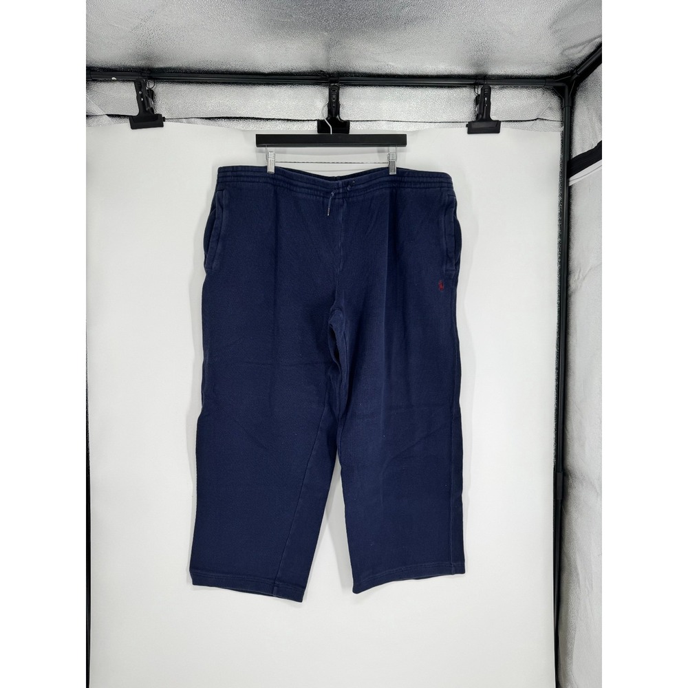Polo Ralph Lauren Sweatpants 4XL Tall 4XLT Fleece Baggy Straight Leg Pony Navy